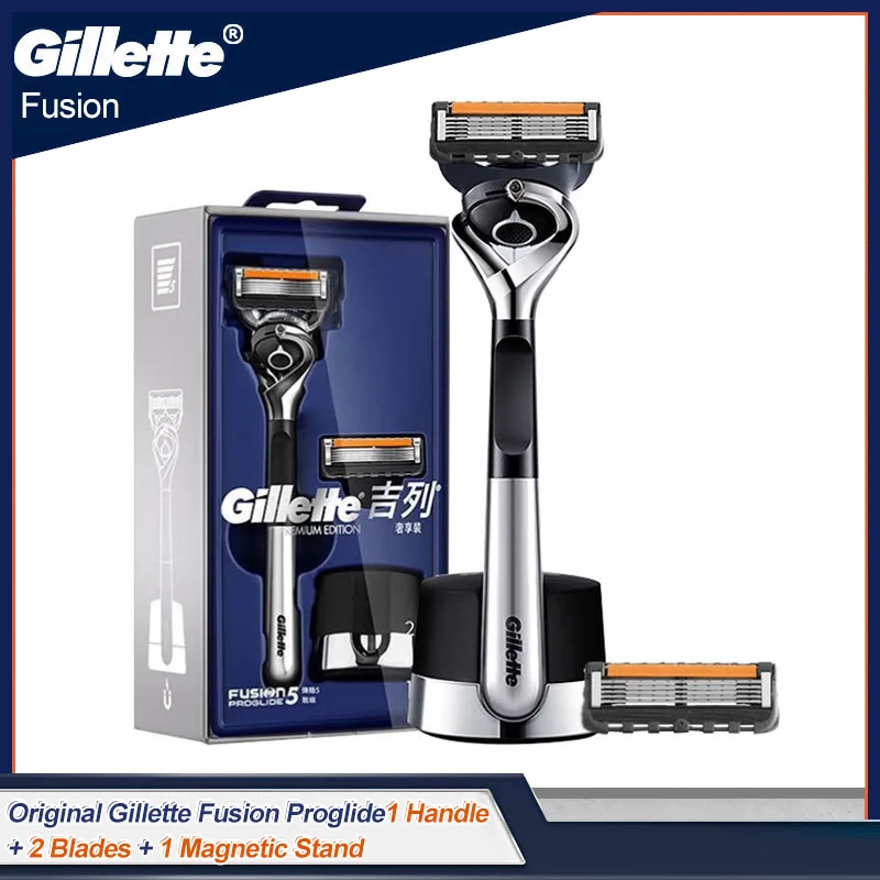 

Gillette Fusion 5 ProGlide Razor with Mangetic Stand Premium Edition Flex Ball Tech 5 Layers Ultra Thin Blades Shaving Machine