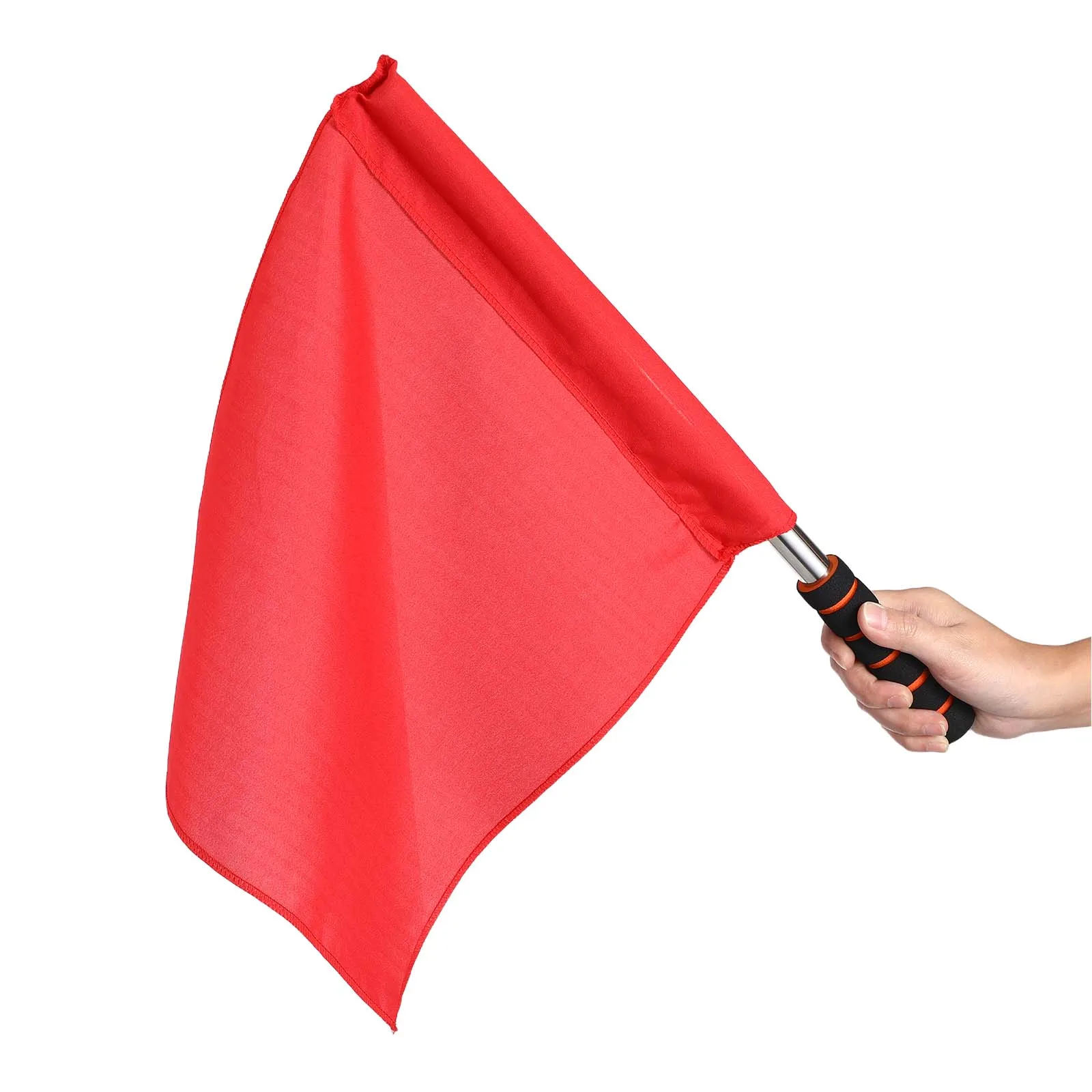 

4pcs Referee Flags Durable High-Visibility Waving Flags Stainless Steel Poles Comfortable Handle Lightweight For Athletic Sports