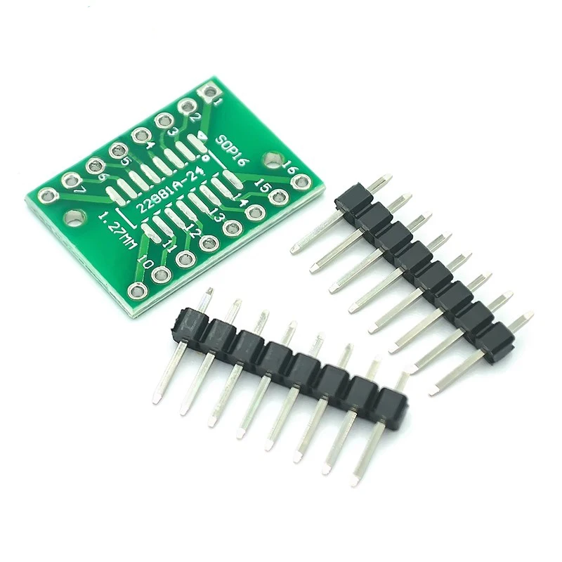 10pcs QFP32 SOP16 SSOP16 TSSOP16 patch to straight DIP 0.65/1.27mm adapter board