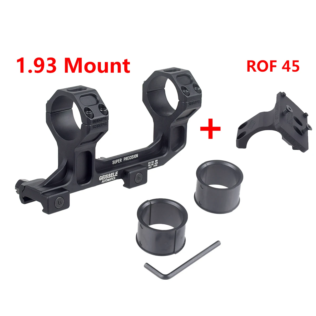 GEISSELE SUPER PRECISION AR15 Scope Mount 25.4mm 30mm Rings Reptilia 30mm ROF-45 ROF-90 For RMR SRO Red Dot Sight Mount image 3
