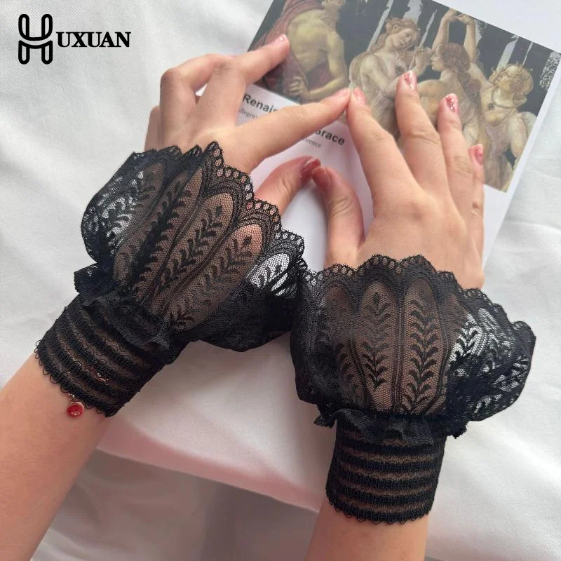 1 Pair of Elegant Detachable Lace Sleeves for Women Faux Cuffs for a Chic Addition to Any Outfit