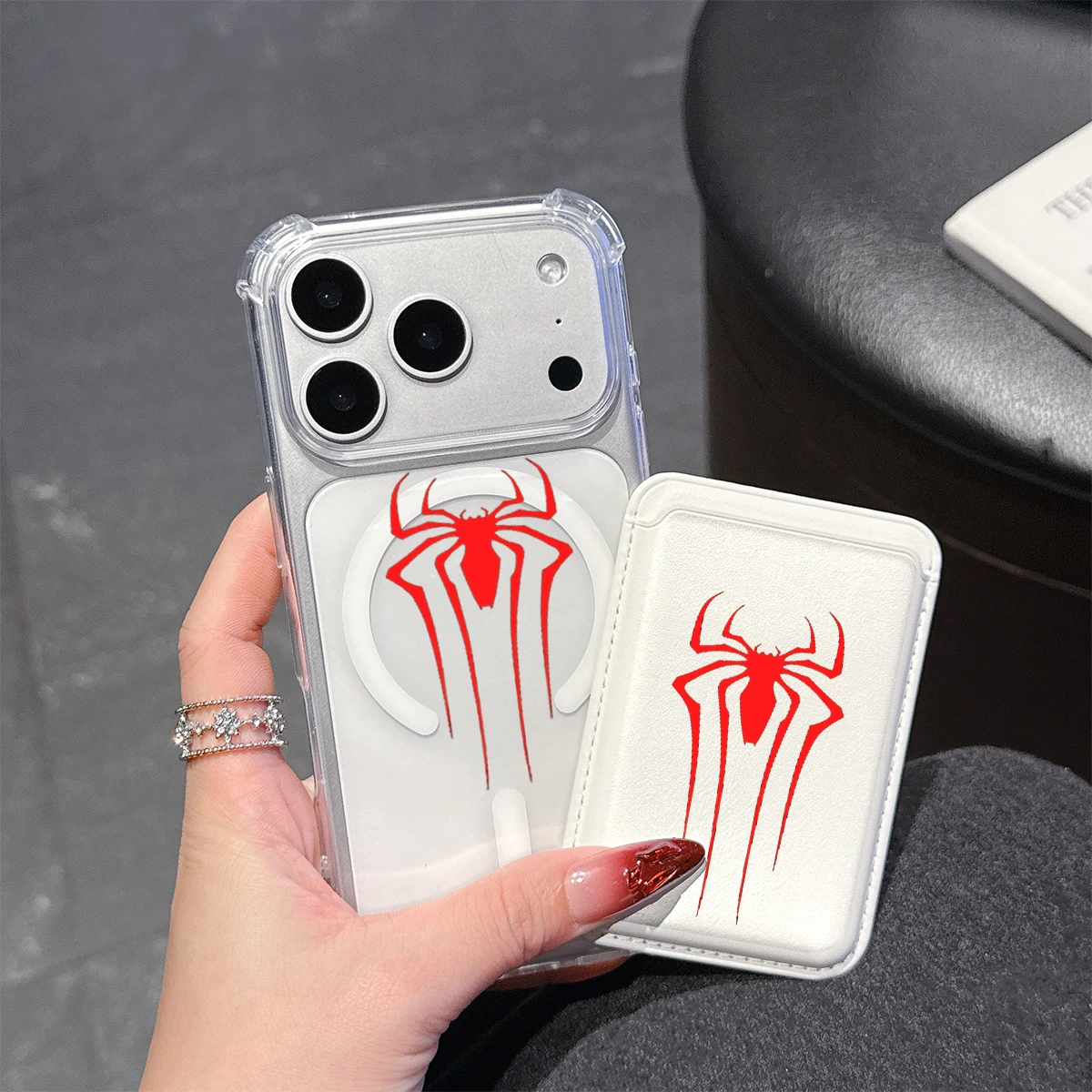 Red Spider Logo Phone Case For iPhone 17 16 15 14 13 Pro Max Plus Wallet Pocket Transparent Soft TPU for Magnetic Phone Case view 2