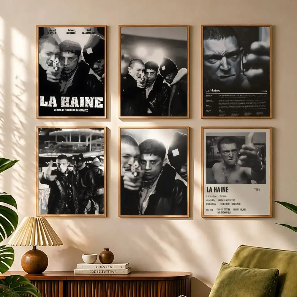 La Haine 1995 Movies Prints The Hate Painting Calligraphy Canvas Poster Wall Art Aesthetic Home Decoration for Living Room