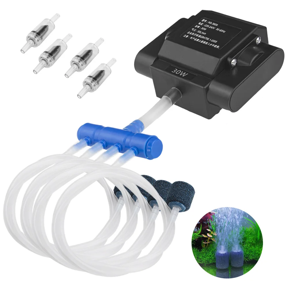 

Silent Aquarium Oxygen Air Pump Fish Tank Adjustable Oxygen Pumps High Power Oxygenator Air Pump Air Tyrant 220v/110v 20w 30w