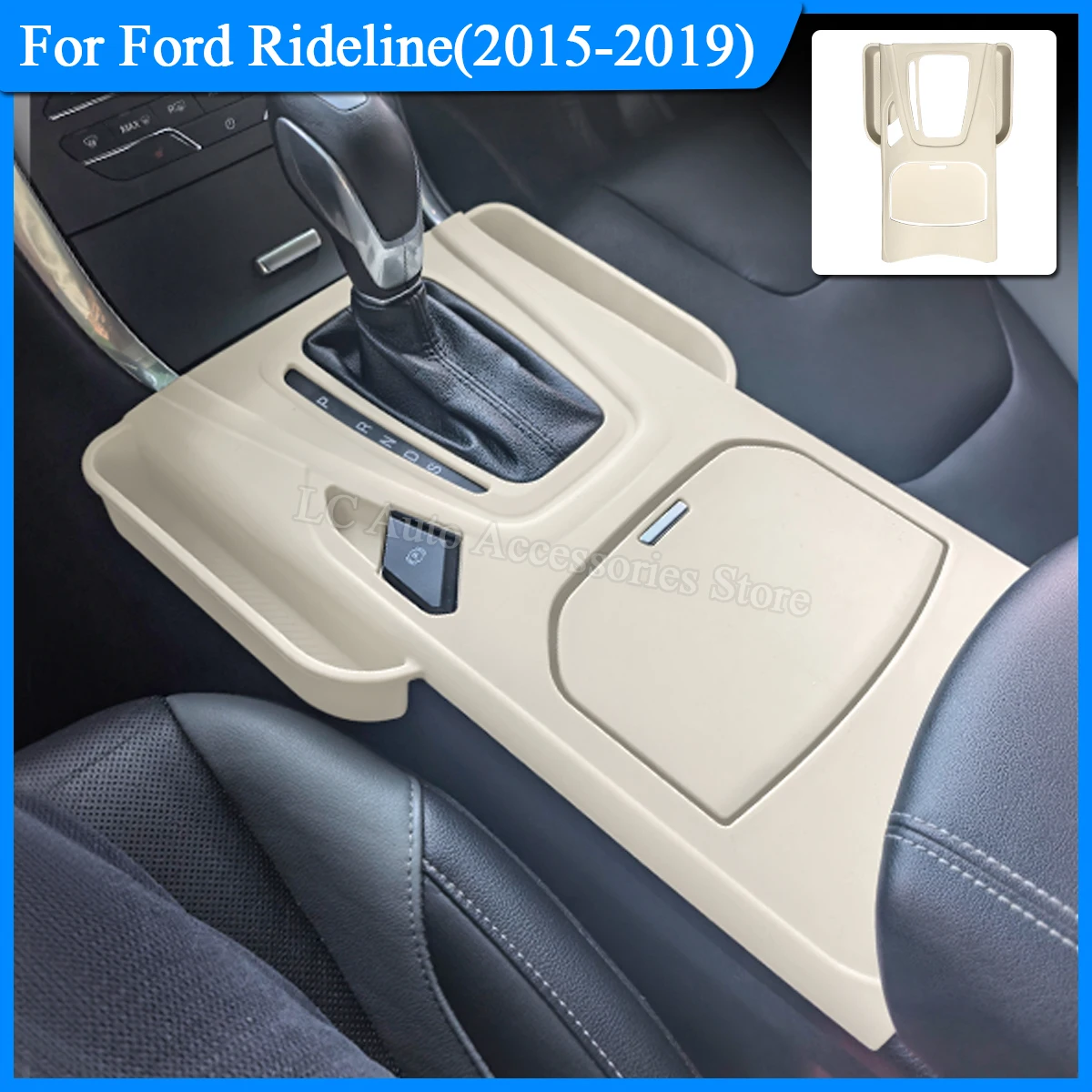 

Center Console Dust Mat & Storage Pad, Silicone Anti-Scratch Interior Accessories for 2015-2019 Ford Edge