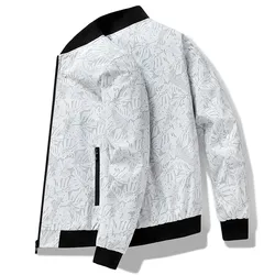 Chaqueta estampada informal para Hombre, cárdigan holgado de manga larga con cremallera a la moda, abrigo Ouvintage que combina con todo, primavera y otoño