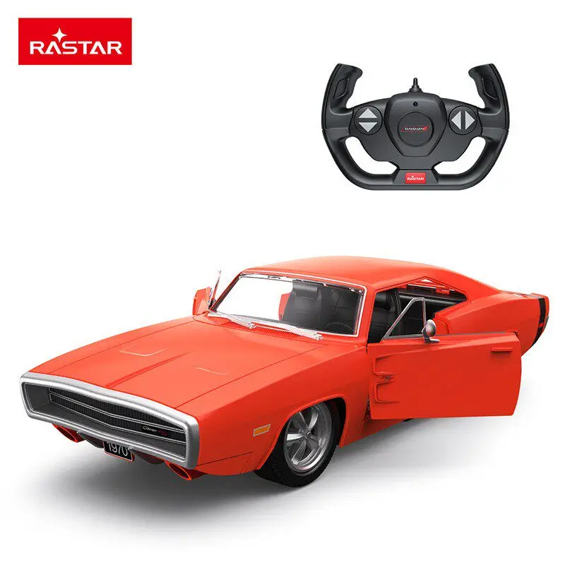 RASTAR Remote Control Car 1 16 Dodge Charger Engine Version Vintage American Muscle Car Collectible Steering Wheel Controller