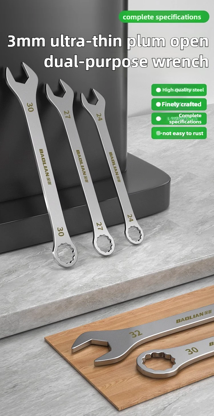 Home Improvement Ending - Ultra-Thin Large Open-End Wrench Dual-Purpose Plum