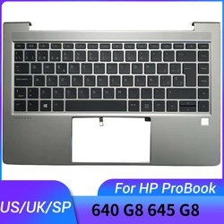 NEU für HP ProBook 640 G8 645 G8 US/UK/Spanisch/lateinische Laptop-Tastatur mit silberner oberer Handballenauflage