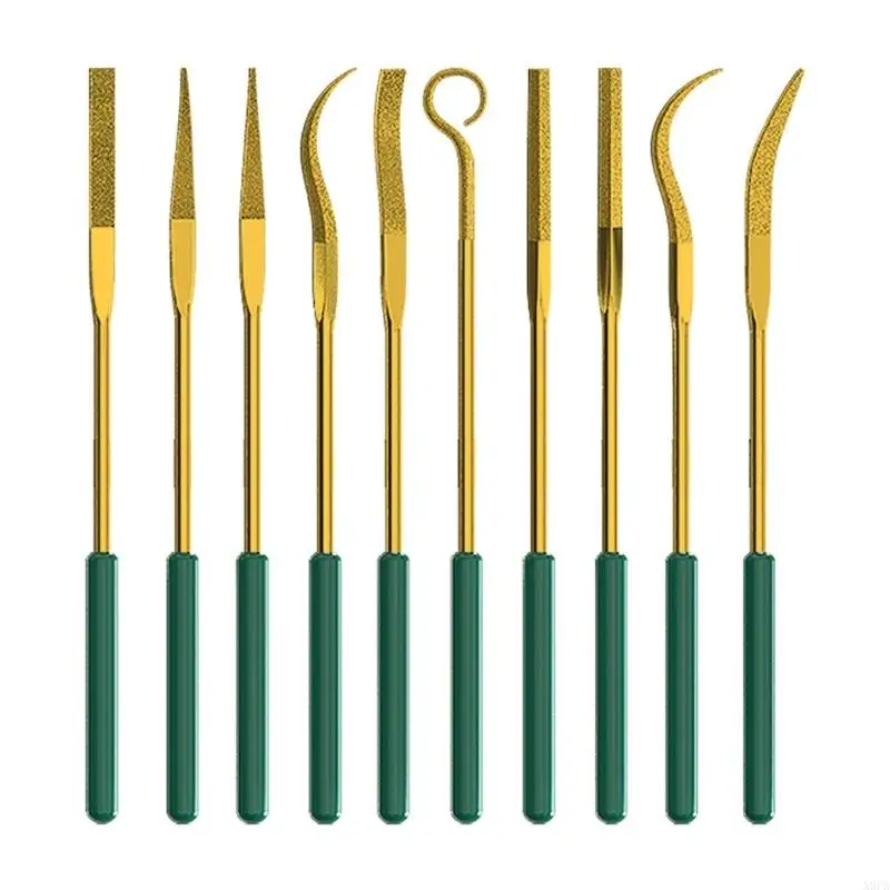 

X9fa 10pc Carboned Coated Files Set for Metal Jewelry Carving Точная работа