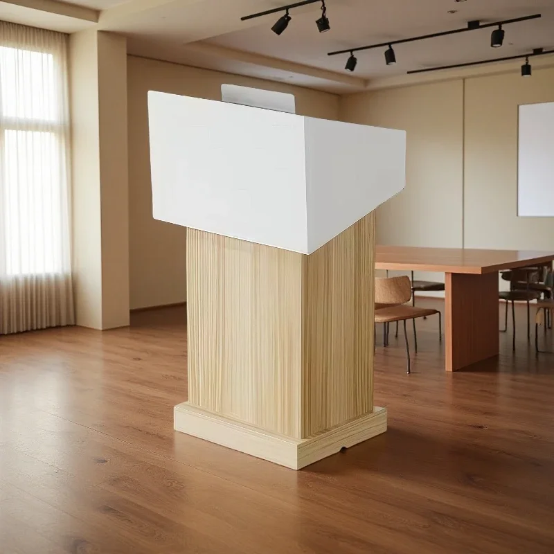 

Lecture Stand Podium Reception Desks Luxury Clinic Speech Stand Support Customization Fillet Treatment Reception Tavolo Table