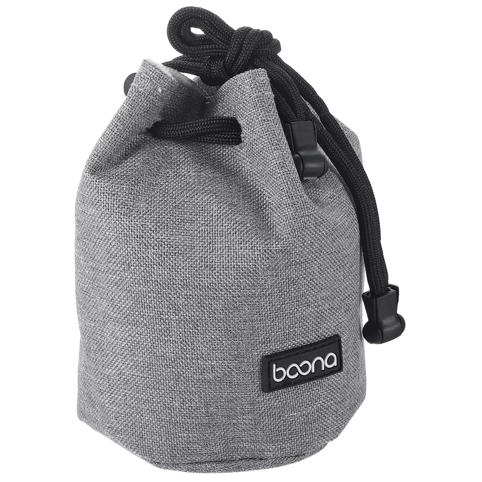 Soft Drawstring Camera Lens Pouch Bag with Cotton Pad 90-120mm OD Thick Fleece Cloth Camera Lens Bag Case for SLR Lens Water Cup
