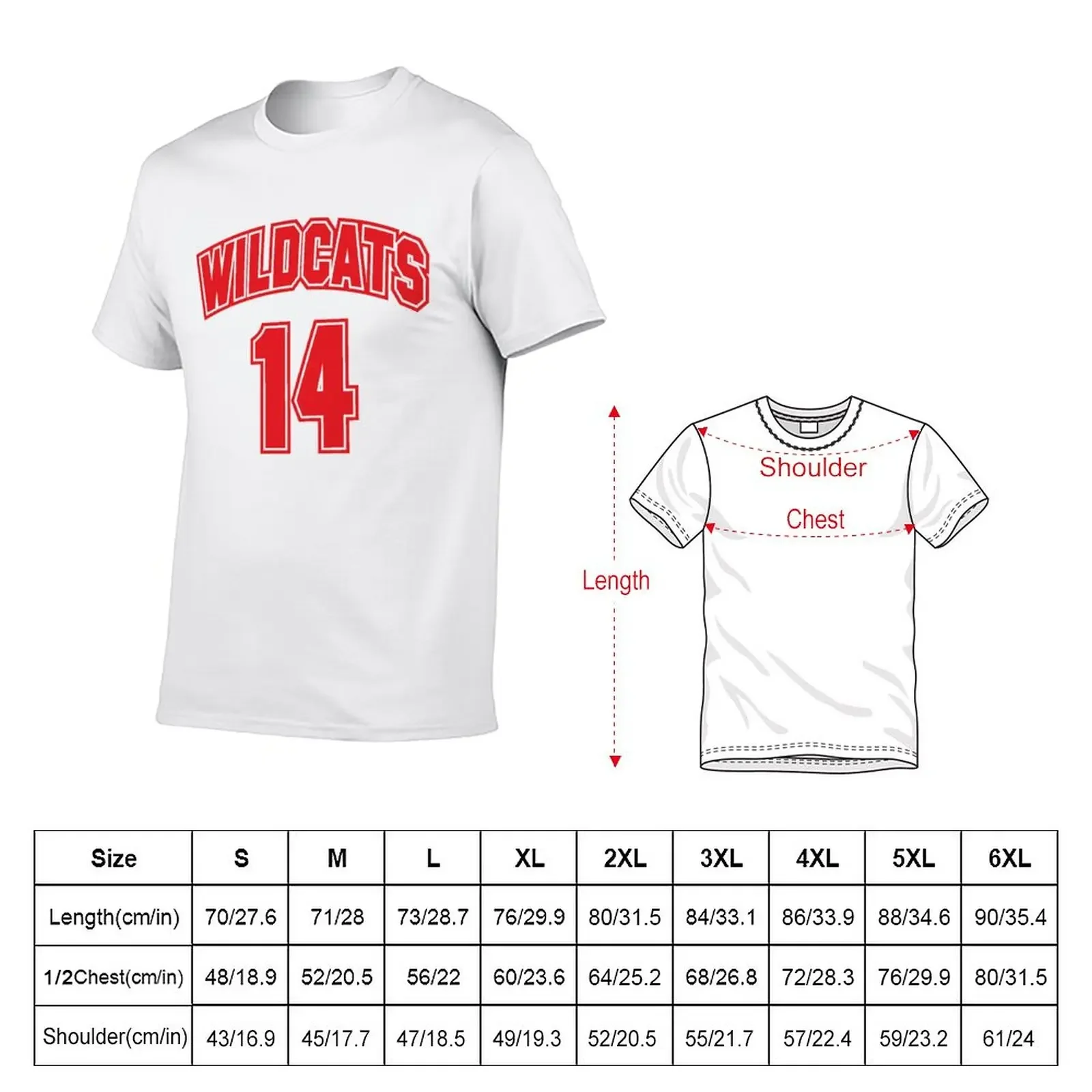 Wildcats 14 T-Shirt funnys plus size tops heavyweights mens clothes