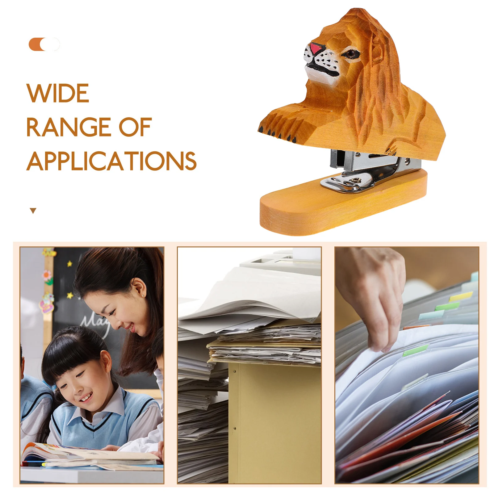 

Wooden Animal Stapler Stylish Desktop Stapler with Metal Material for Document Organization Desk Accessories Set