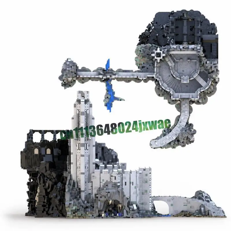 8483PCS Helms Deep Ultimate MOD Light Version MOC Fortress Model Custom Puzzle Architecture DIY Assembly Educational Toy Gifts