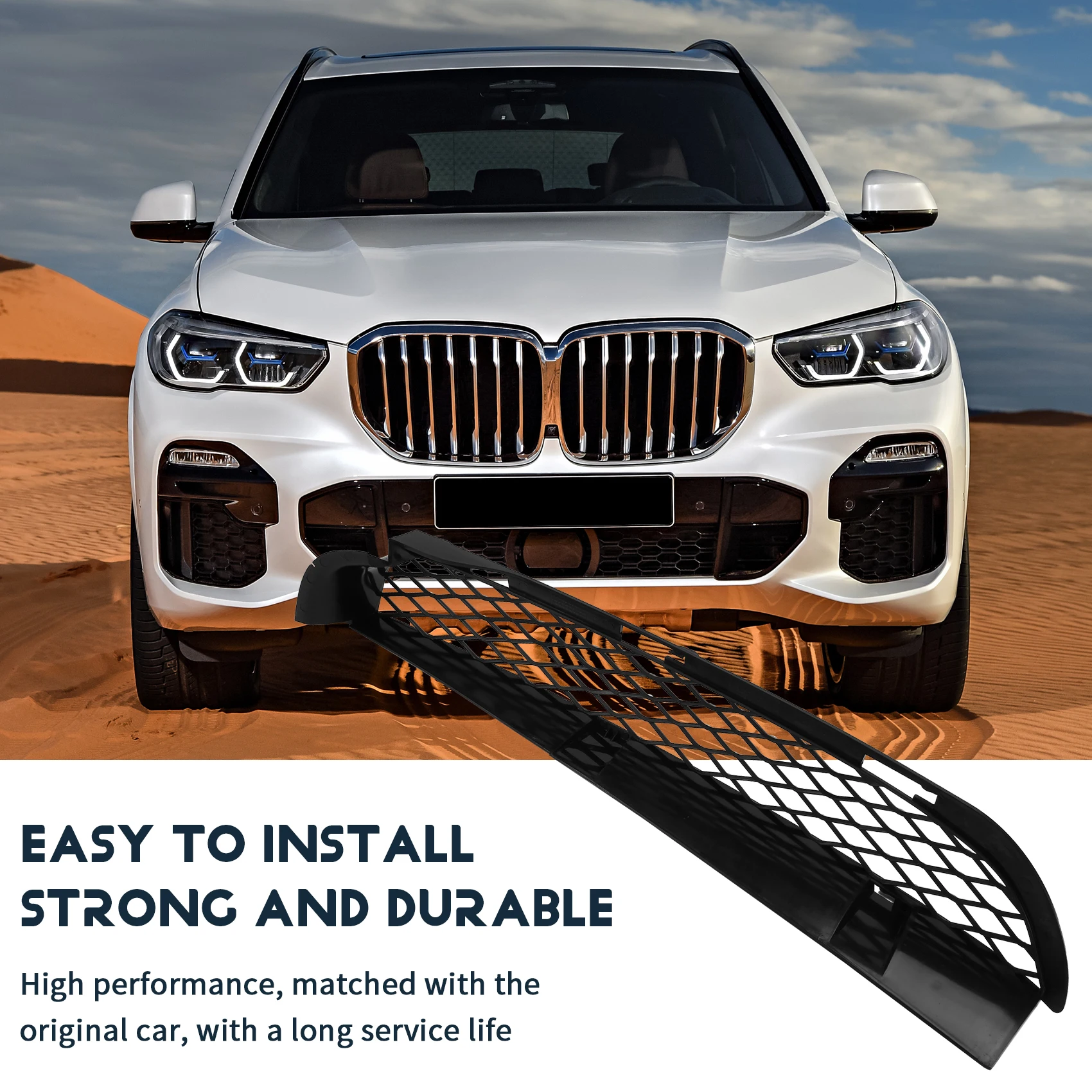 

Front Lower Bumper Grille Inlet Grill Replacement For BMW X5 E53 2004-2006