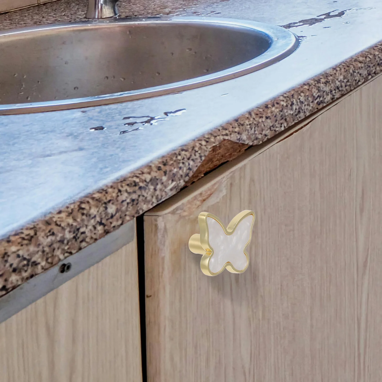 

2Pcs Single Hole Butterfly Knobs Zinc Alloy Pull Handles for Cabinets Drawers Smooth Surface Comfortable Grip Exquisite