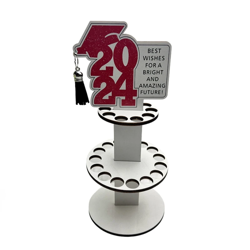 6 шт. 2024 новый кошелек в подарок на выпускной, деревянный кошелек, орнамент для украшения стола, держатель для денег, наличные, поздравления, карты, простой в использовании