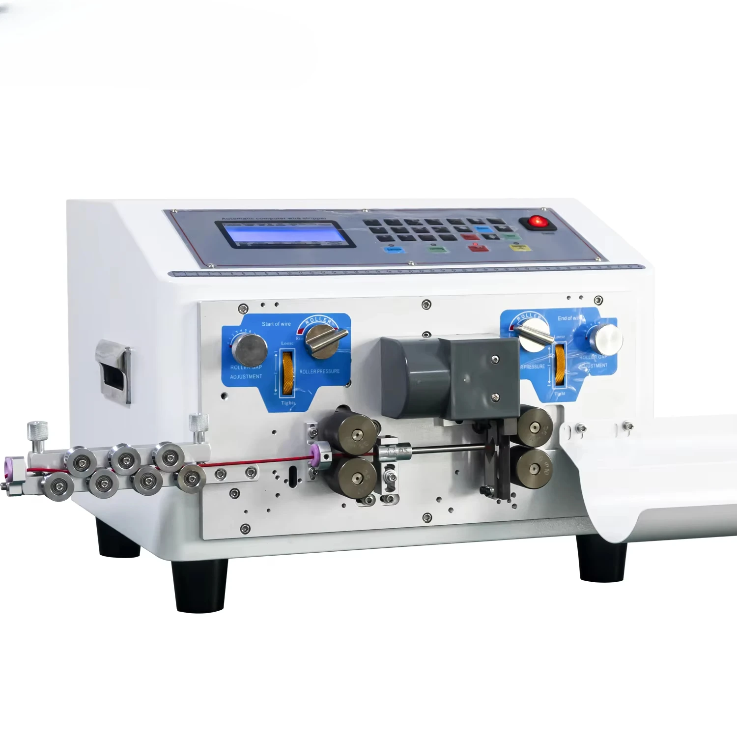 Máquina de decapagem para 2 fios, tira e corte juntos, corte automático de fio elétrico e