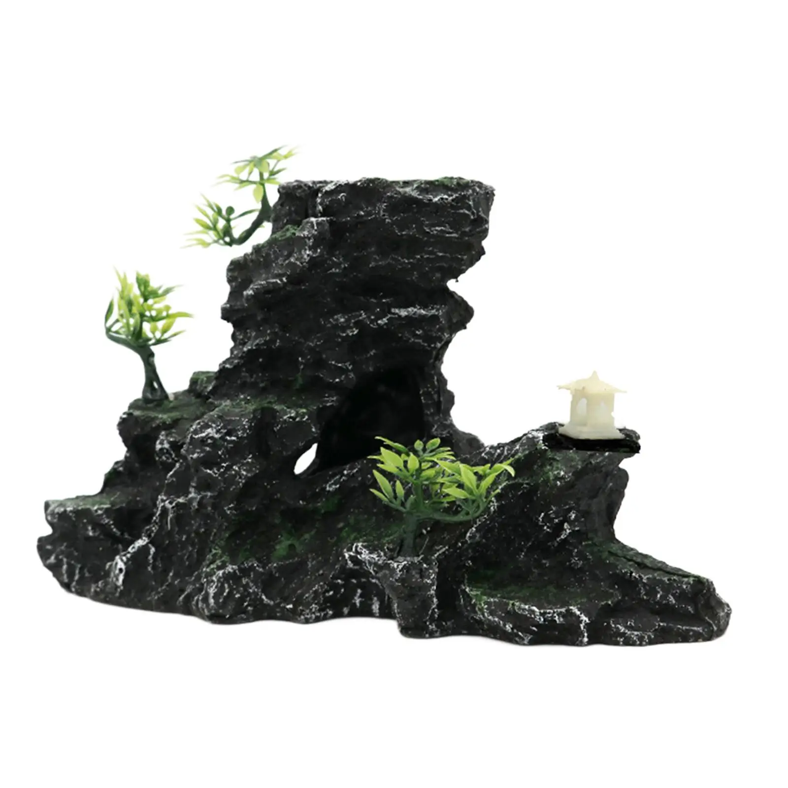 Fish Tank Decoration Background Multifunctional Aquarium Decorated Mountain View Stone Ornament for Micro Landscape Fish Tank