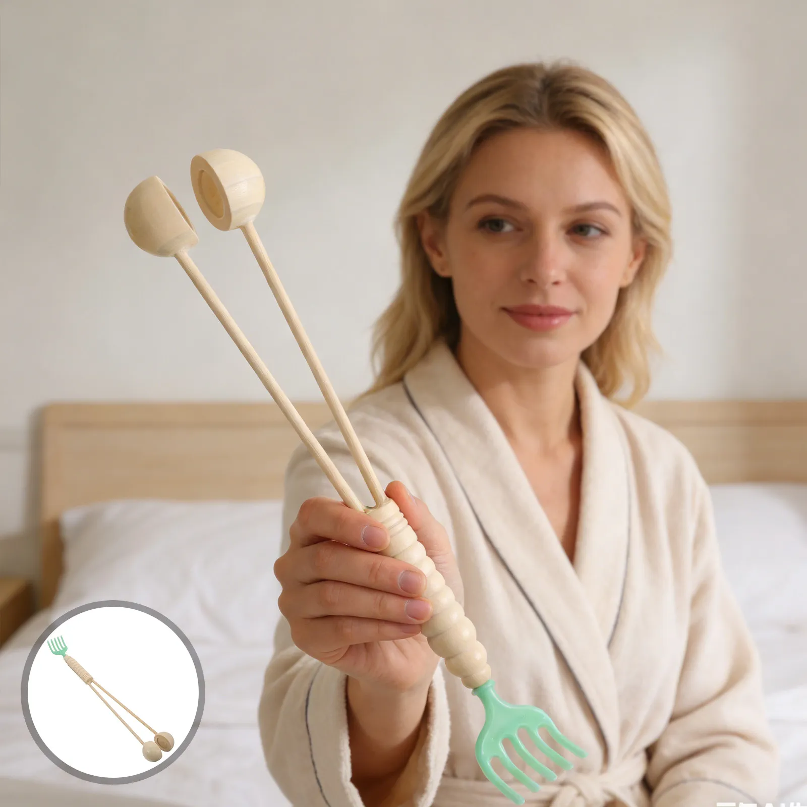 

Ergonomic Massage Stick Precision Relief Roller for Shoulders Back Legs Promotes Blood Circulation Non-Slip Handle for Home