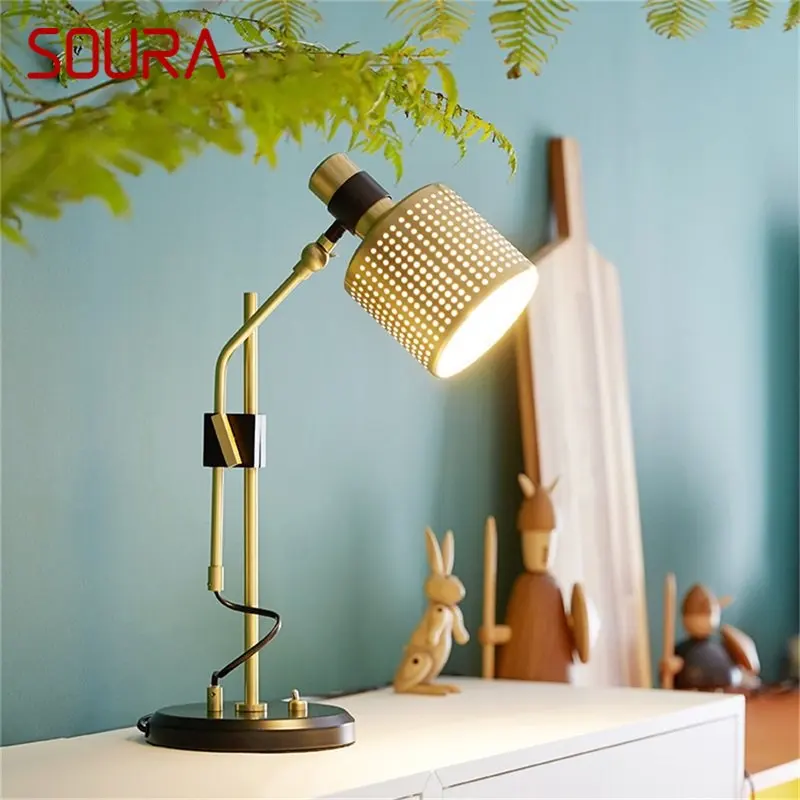 

SOURA Postmodern Table Lamp Simple Creative Design LED Desk Light Angle Adjustable for Bedroom Parlour Home Decor