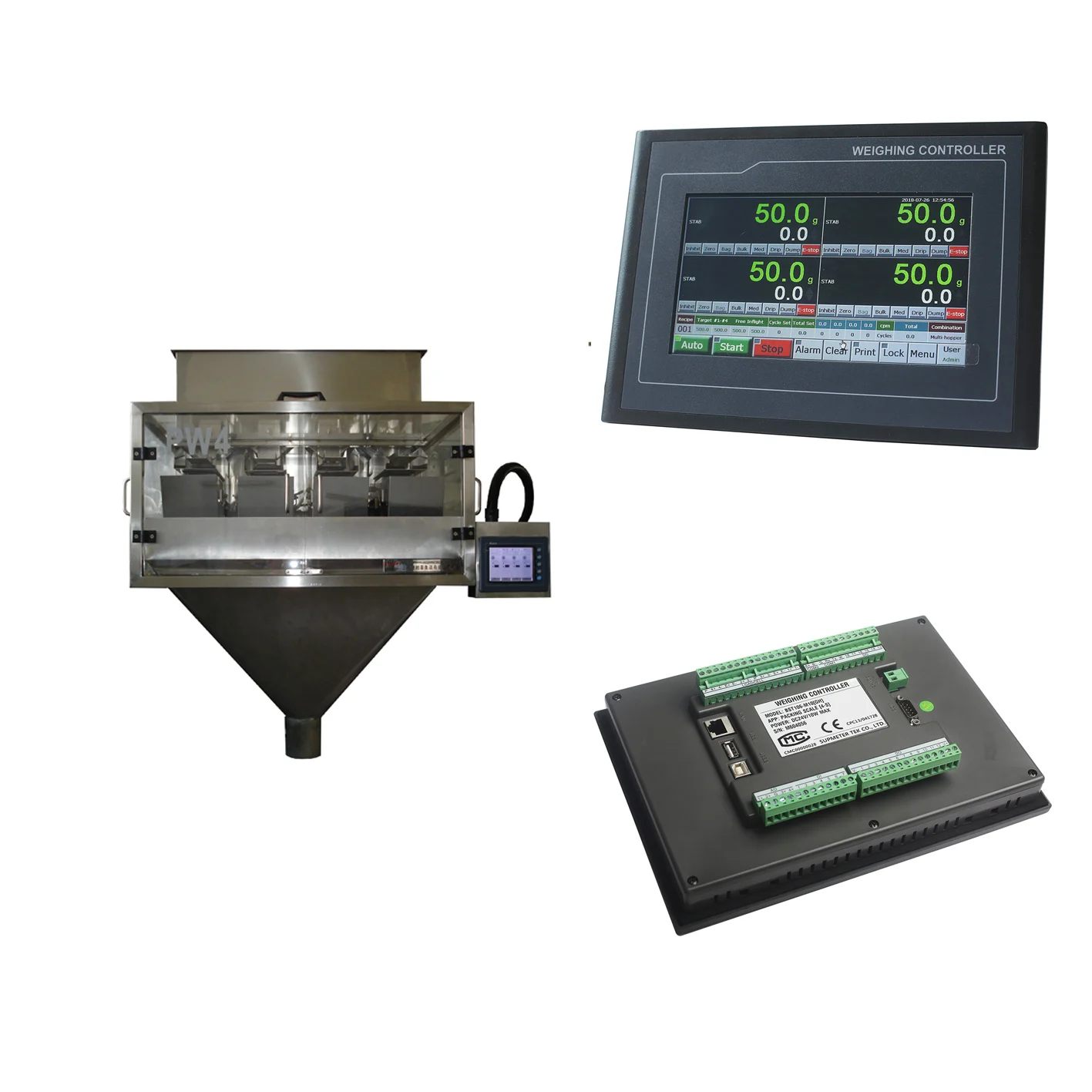 HMI Weighing Controller with 4-scale for a smart and intelligent control system