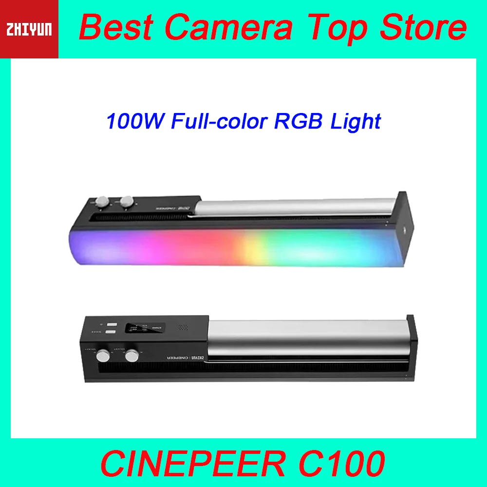 

ZHIYUN cineодноранговая C100 100 Вт полноцветная разноцветная искусственная фактура, панель управления приложением для видеосъемки