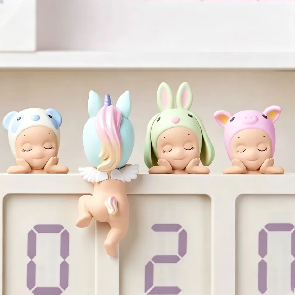 Lying Angel Sleep Series Blind Box im erhöhten Fußstil, trendige Spielzeugfigur, Handyhalter, Zimmer- und Auto-Ornament – Detail 2