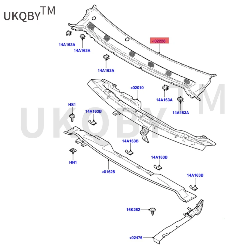 لوحة المطر 8M51A02216AC ، تنطبق على Fo Fo Cu S 05-09