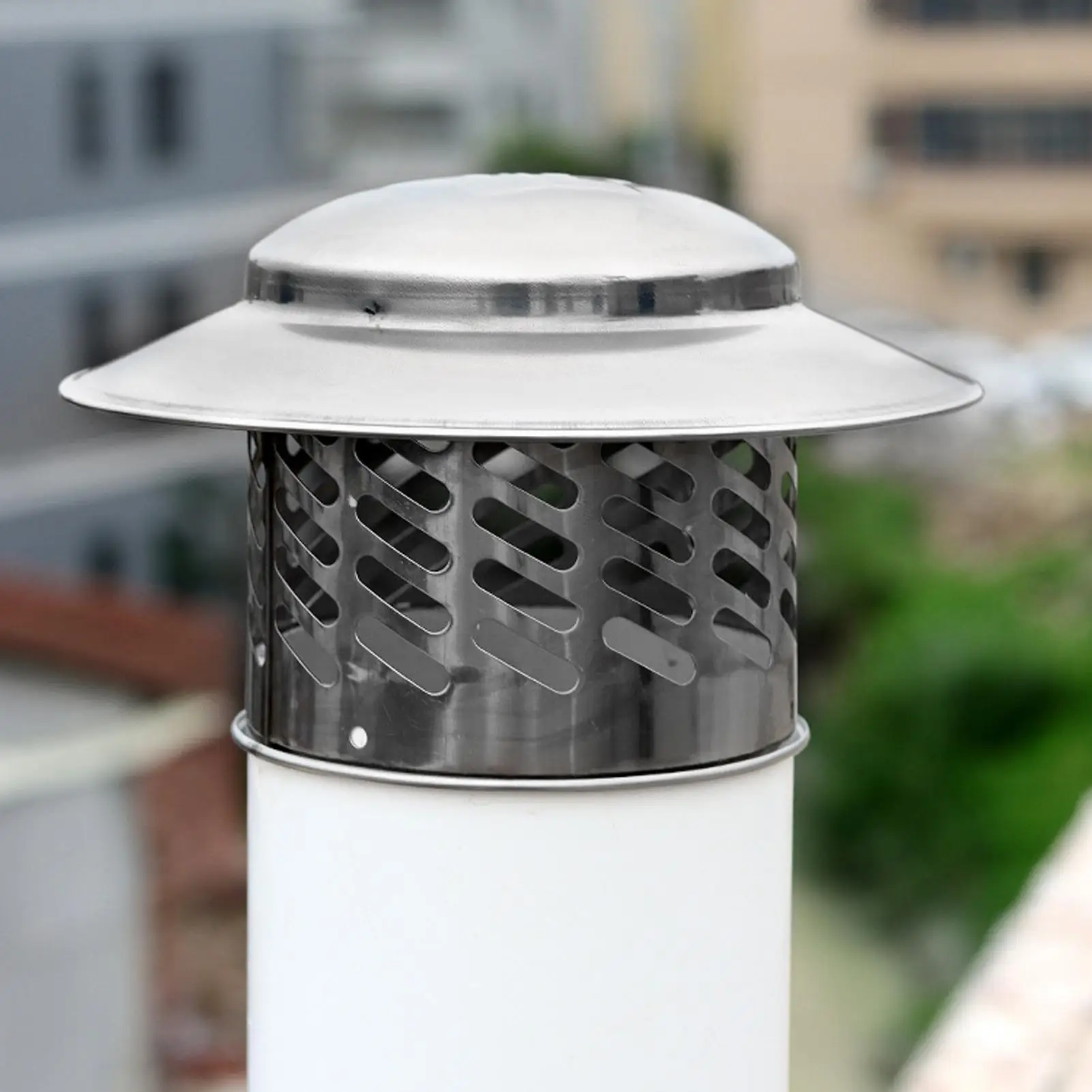 80/100/160/200mm 304 Stainless Steel Rainproof Cap Chimney Windproof Rainproof Cover Fine Grid Structure Protection Tool