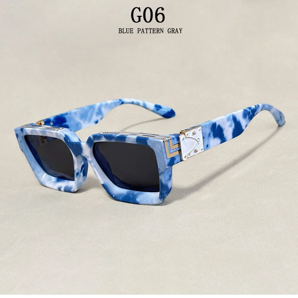 Senior Quadratische Sonnenbrille Herren Vintage Millionaire Sonnenbrille Damen Silber Retro Modebrille Dropshipping Gafas De Sol Hombre – Detail 10