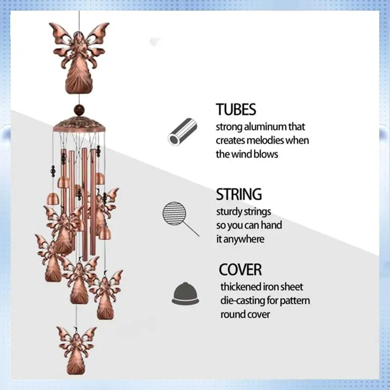 

AD-Wind Chimes Ретро Мобильный Колокольчик Для Домашнего Сада Крытый Открытый Патио Двор