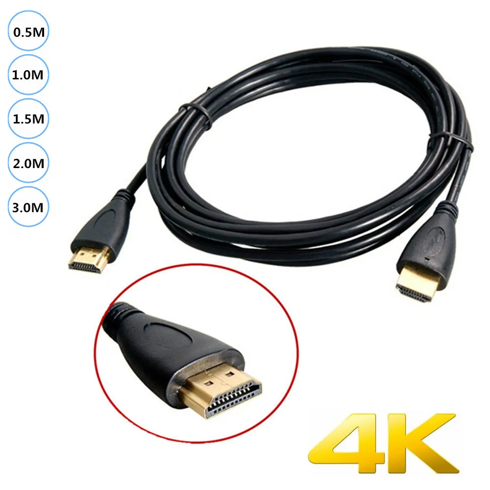 0.5M Gold Plated Plug Male to Male HDTV Cable M/M 1.4 V 1080p 3D for HDTV XBOX PS3 1m 1.5m 3m