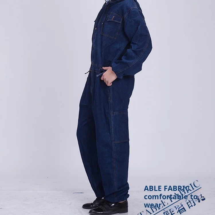 

Work Clothes, Hooded Denim, Dust-Proof Sandblasting Clothes, Wear-Resistant Welding And Anti Scalding Work Clothes