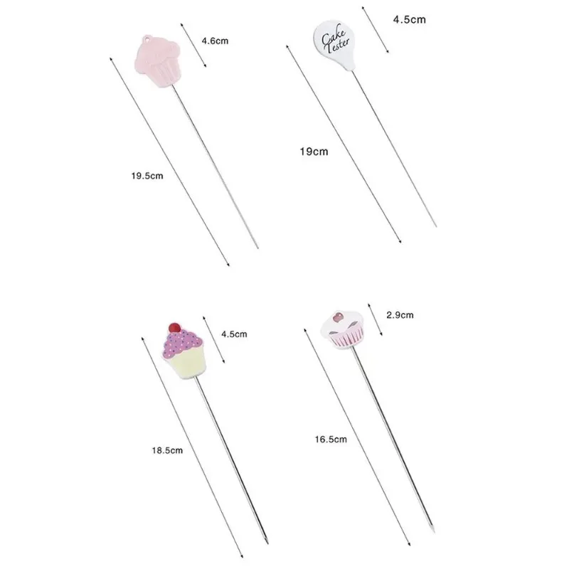 1 szt. Stalowy tester do ciast Igła do testowania pieczenia ciast i ciasteczek Domowe pieczenie Muffiny Chleb Tester Igła antyoparzeniowa