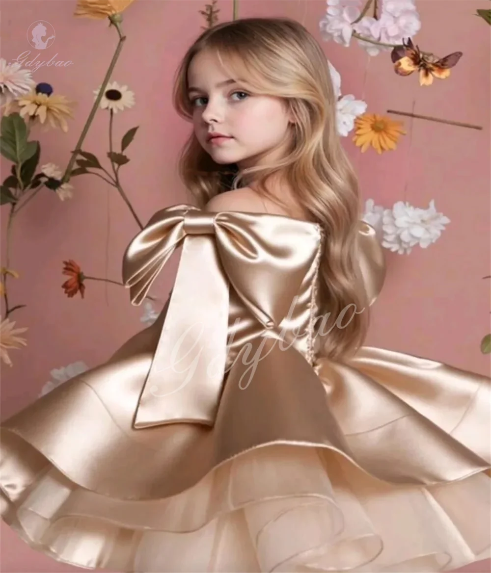 فساتين أنيقة للفتيات للعام الجديد لفتاة الزهور لحفلات الزفاف ومهرجانات التجميل فساتين حفلات التواصل الأول حسب الطلب #2