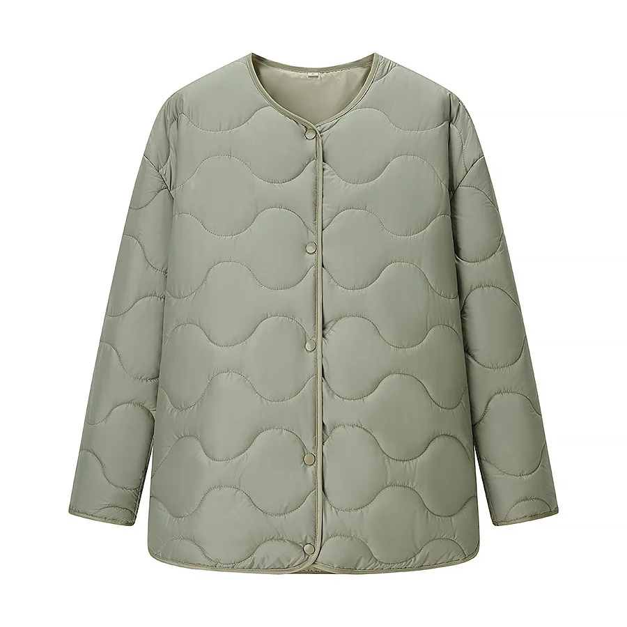 

Women Parkas Long Sleeve Single Breasted Padded Coat Woman Winter Woman Coats Casual Demi-season Jacket for Women Quilted Jacket
