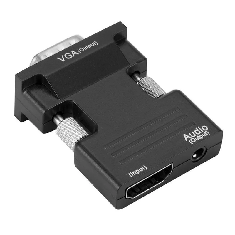 Adaptateur HDMI vers VGA pour PC portable TV Box projecteur HD 1080P convertisseur HDMI vers VGA avec câble Audio 3.5mm