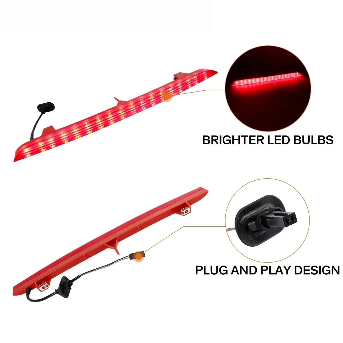 8R0945097 Red/Smoked Lens Car LED Rear Boot Third Brake Light High Level Stop Lamp 8R0945097 For AUDI Q5 2009-2017