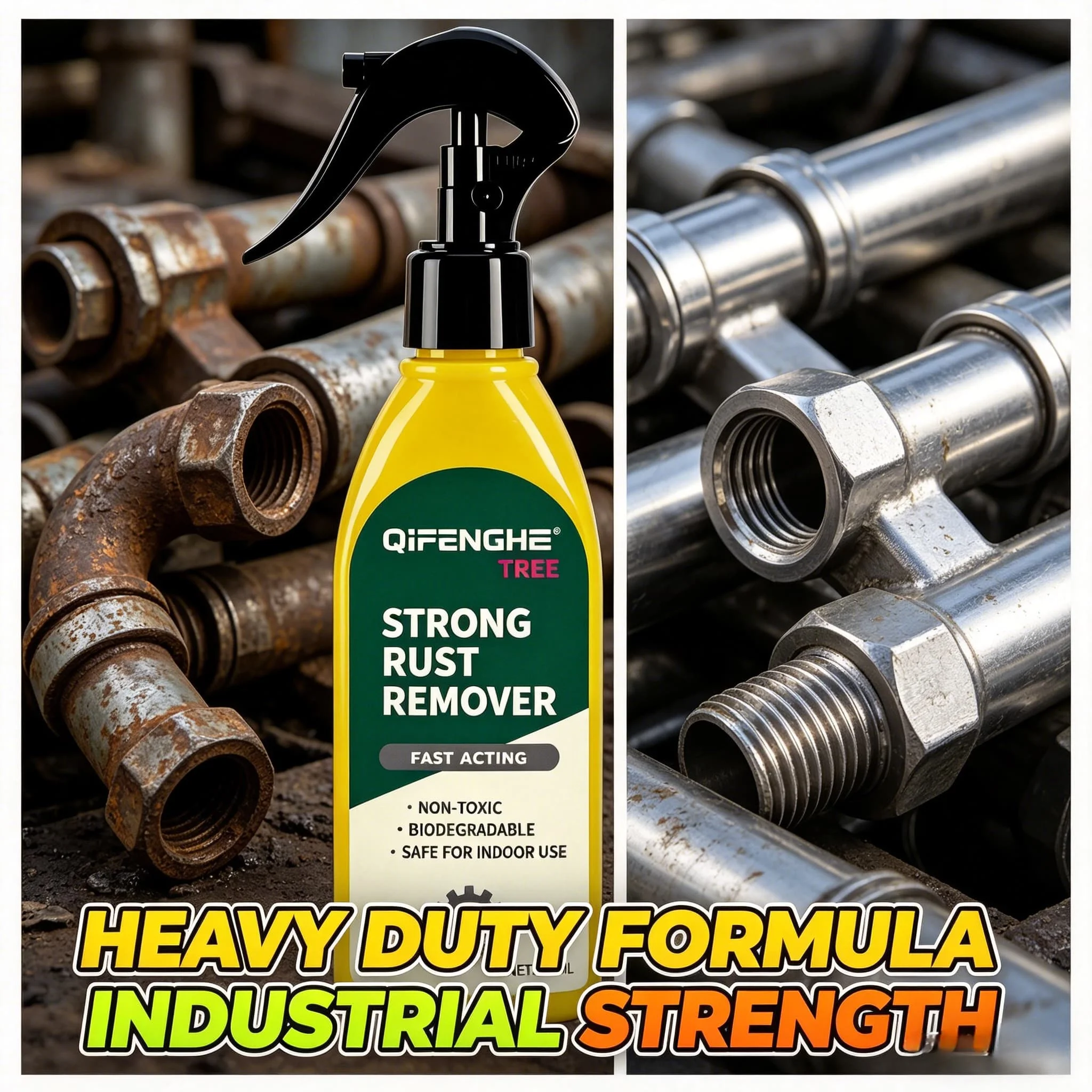 QiFENGHE® 150ML Powerful Rust Remover Spray Restore Brightness Remove Dirt Grime Does Not Hurt Material Metal Surface Cleaner
