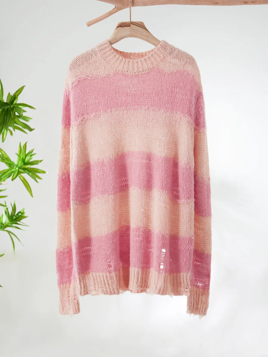 

Women s Long Sleeve V-Neck Cable Knit Sweater Pullover Casual Loose Jumper Tops for Fall Winter Streetwear Fashion