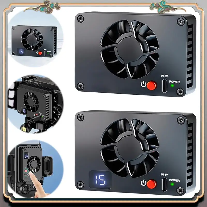 Duurzame Camera Koeler Stille Radiator Koelventilator Aluminium Halfgeleider Radiator Voor Canon Sony FUJIFILM ZV-E10 A7M4 R5 R7