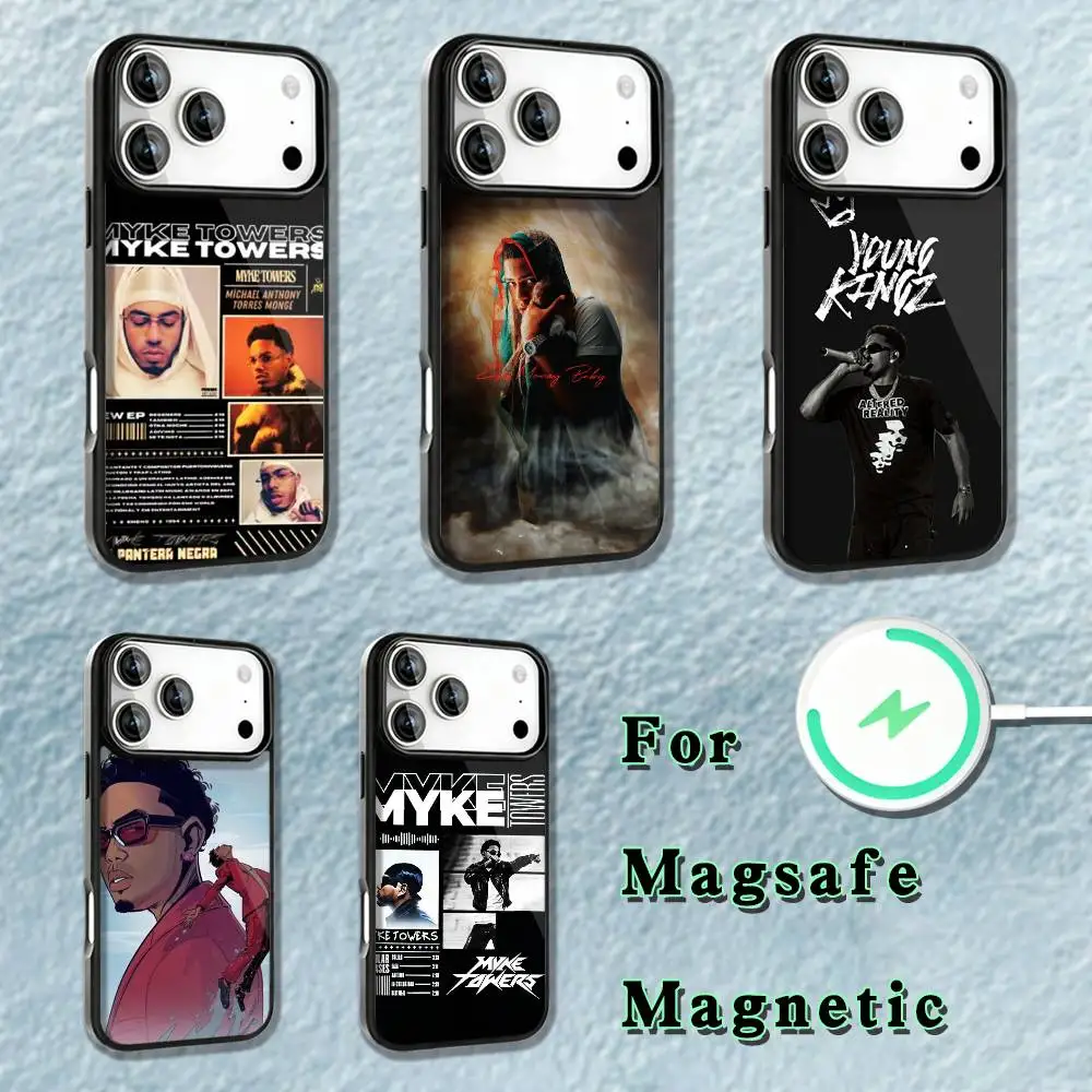 

M-Myke T-Tower Phone Case For iPhone 17,16,15,14,13,12,11,Pro,Max,Plus,Mini,SE4,E Magnetic Magsafe Wireless Charging