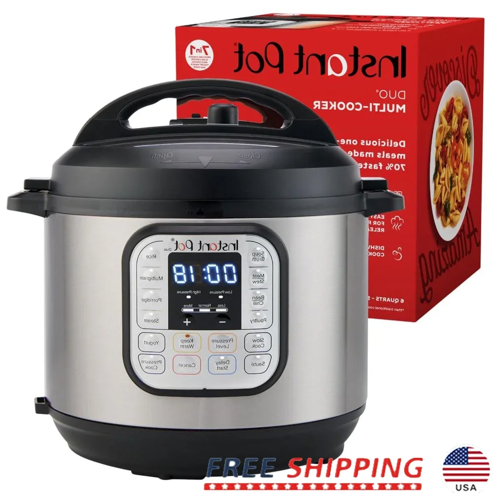 7-in-1 Electric Pressure Cooker Slow Cooker Rice Cooker Steamer Sauté Yogurt Maker Food Warmer Sterilizer App Recipes