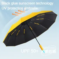Windproof Strong Automatic Folding Umbrella 72 Reinforced Fiberglass Ribs, UV 50+ Sun & Rain Protection Umbrellas for Men Women