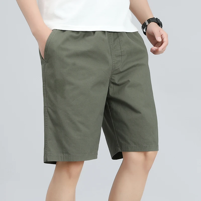 Mens Light Weight Cotton Shorts Summer Casual Shorts Baggy Sports Gym Work Shorts Wide Leg