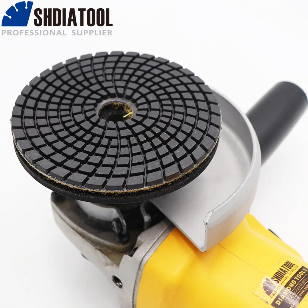 SDIATOOL 8 قطعة/المجموعة/المجموعة 4 "المهنية الماس مرنة ألواح التلميع 100 مللي متر سيراميك الرملي أقراص قسط جودة قرص الطحن