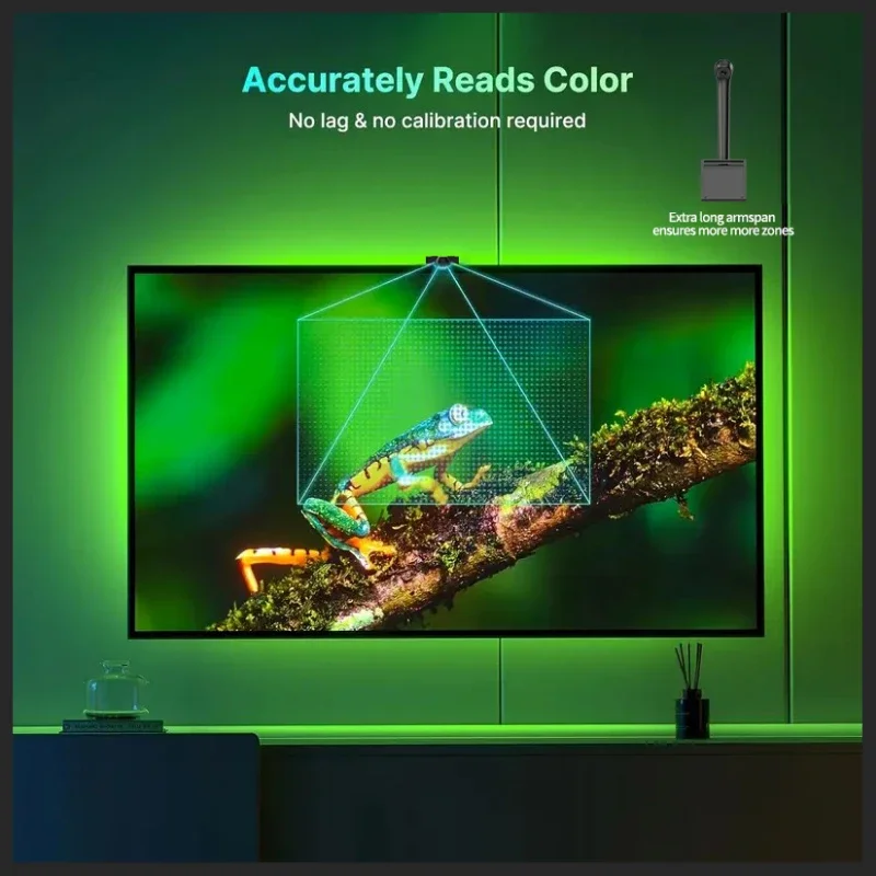 New LED Backlight with AR Color Gamut Sensor 12.5FT-16.4ft RGB Light Strip,12.5FT 55-65 TV 16.4FT 70-85 TV Rgb Room Decoration