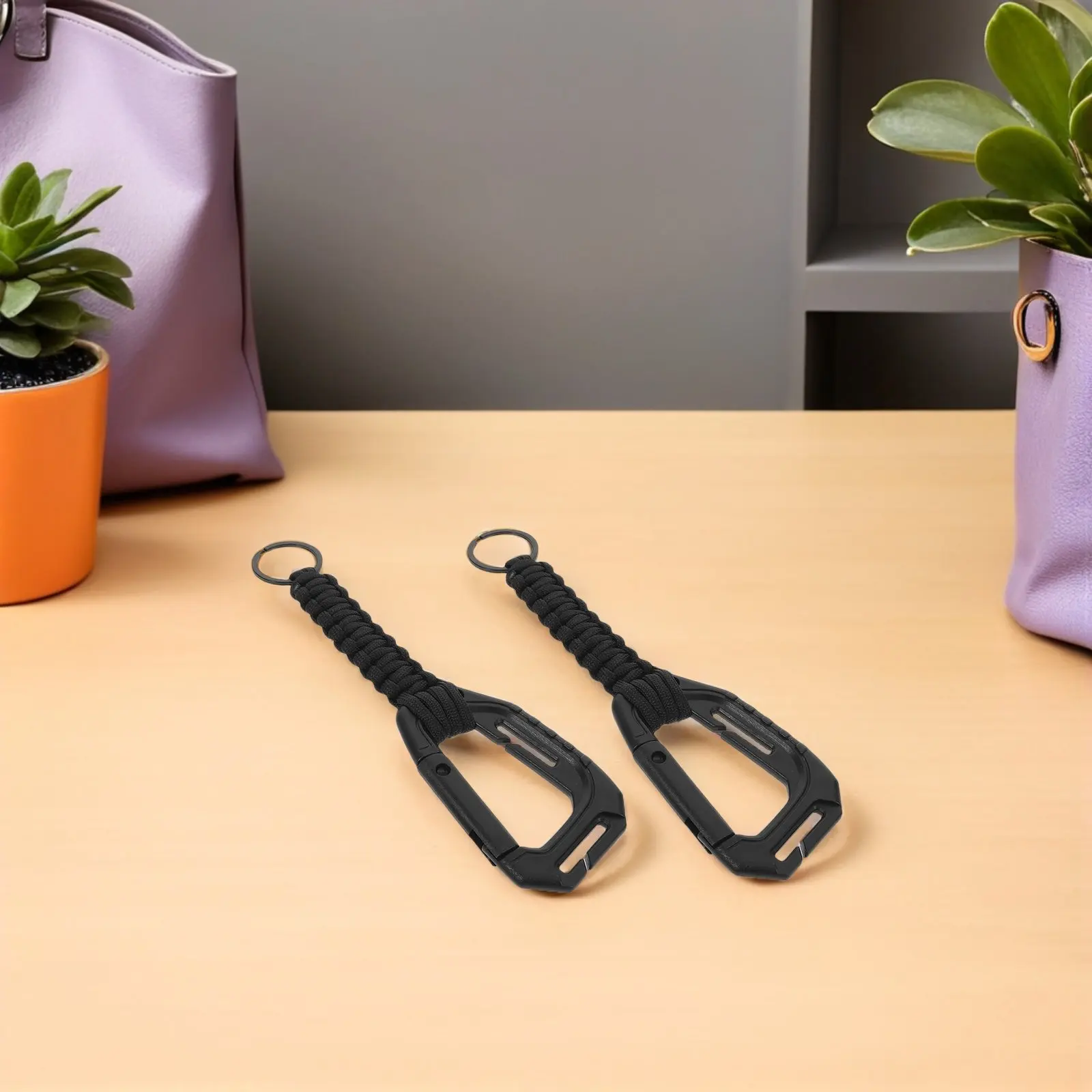 

4Pcs D Shaped Locking Carabiner Clip Portable Bottle Hanger with Quick Release for Outdoor Adventure Mountaineering Water Bottle